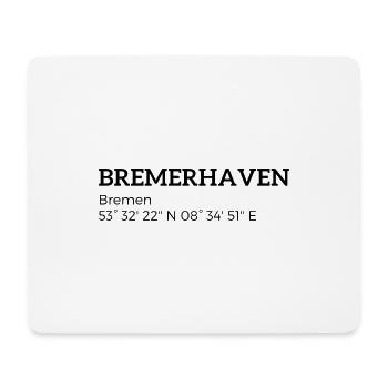 Les coordonnées de Bremerhaven Brême - Tapis de souris (format paysage) - blanc - Devant