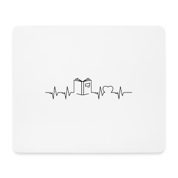 Puls livre bibliothèque littérature cadeau - Tapis de souris (format paysage) - blanc - Devant