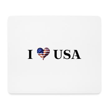 I LOVE USA Gift Idea America - Tapis de souris (format paysage) - blanc - Devant