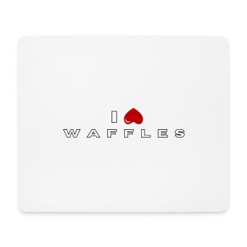 I hate Waffles - Mouse Pad (horizontal) - white - Front
