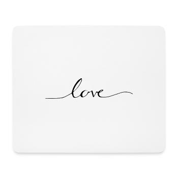 Love Calligraphy T-Shirt - Mousepad (Querformat) - Weiß - Vorne