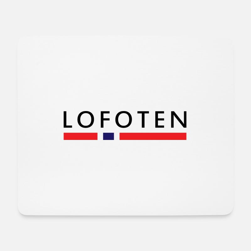 Lofoten Norden Geschenk Skandinavische Länder - Mousepad (Querformat) - Weiß