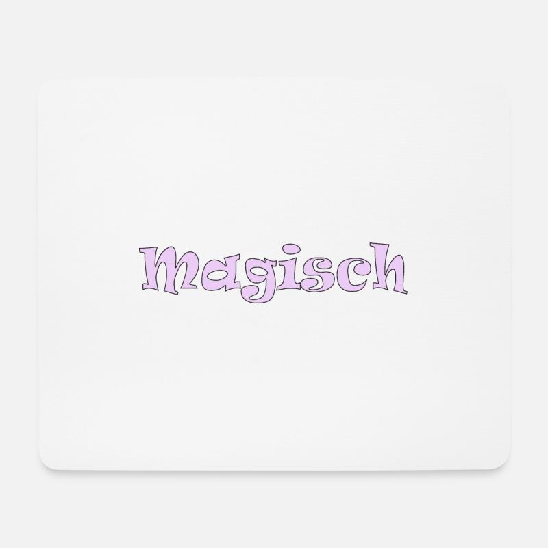 Magisch pinker Schriftzug - Mousepad (Querformat) - Weiß