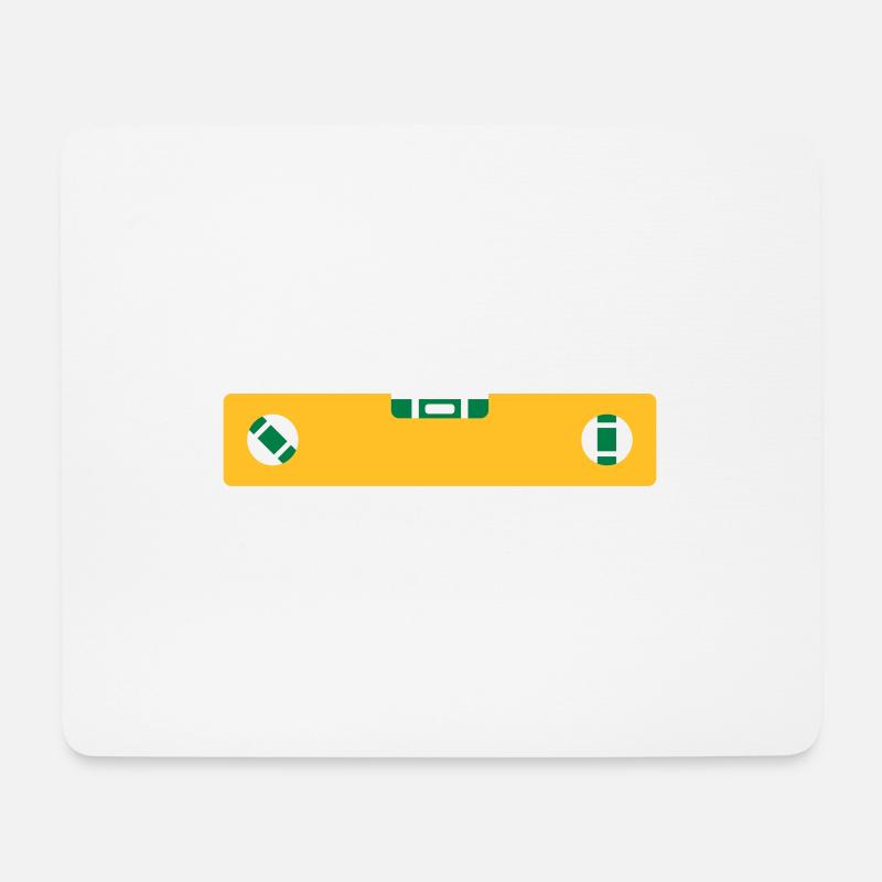 Wasserwaage Geschenk für Handwerker und Heimwerker - Mousepad (Querformat) - Weiß