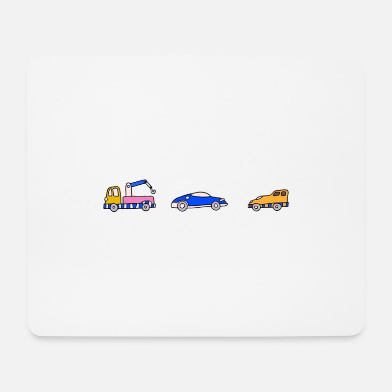 Auto Auto - Mousepad (Querformat) - Weiß