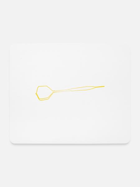 Dartpfeil Umriss Darts Dart Bullseye Triple - Mousepad (Querformat) - Weiß