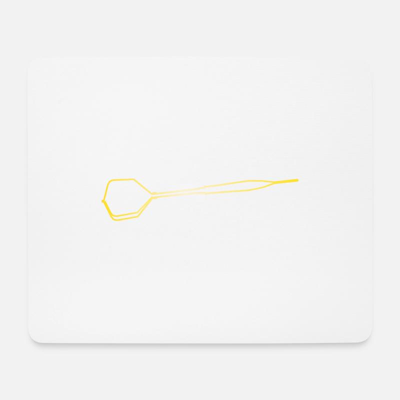 Dartpfeil Umriss Darts Dart Bullseye Triple - Mousepad (Querformat) - Weiß