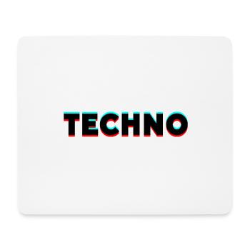 TECHNO - Mousepad (Querformat) - Weiß - Vorne