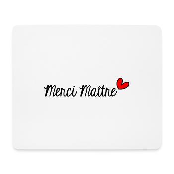 MERCI. MERCI MAÎTRE. CADEAU MAÎTRE. VACANCES. ÉTÉ. - Tapis de souris (format paysage) - blanc - Devant