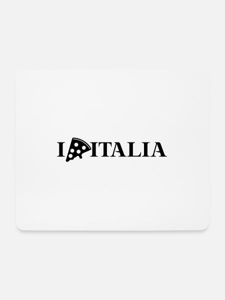 Italien Pizza I LOVE ITALIA Geschenkidee - Mousepad (Querformat) - Weiß