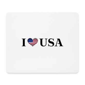 I LOVE USA Gift Idea America - Tapis de souris (format paysage) - blanc - Devant