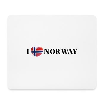 I LOVE NORWAY Gift Idea Norway - Mouse Pad (horizontal) - white - Front