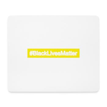 BlacklivesMatter whitre boîte jaune - Tapis de souris (format paysage) - blanc - Devant