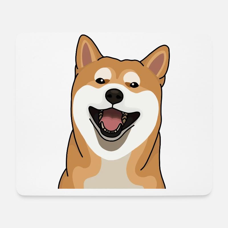 Shiba Inu - Mousepad (Querformat) - Weiß