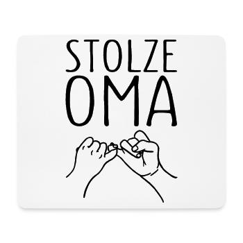 Stolze Oma Kleiner Fingerschwur Großmutter - Mousepad (Querformat) - Weiß - Vorne