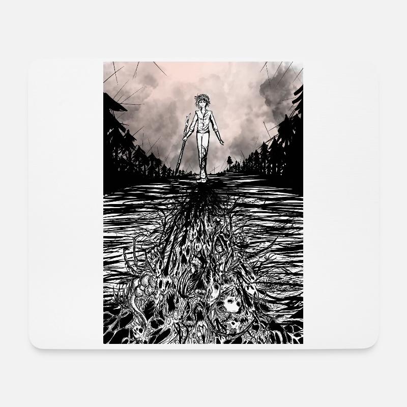 Silent Forrest - Mousepad (Querformat) - Weiß