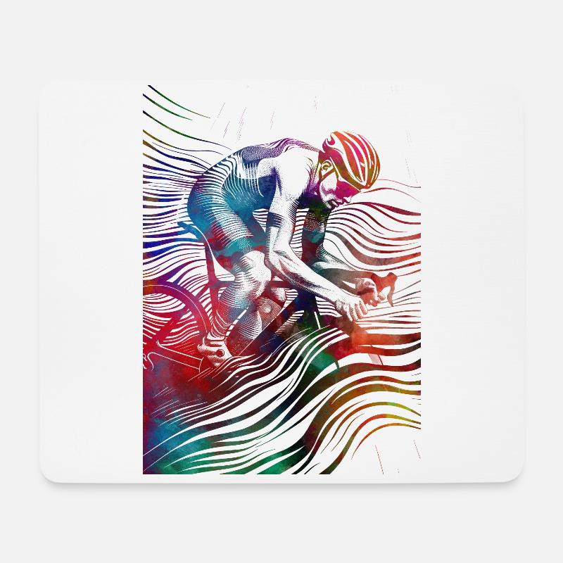 Radfahren Radsport Kunst #cycling - Mousepad (Querformat) - Weiß