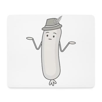 Lustige Weißwurst Weisswuascht Wurst Weisswurst - Mousepad (Querformat) - Weiß - Vorne