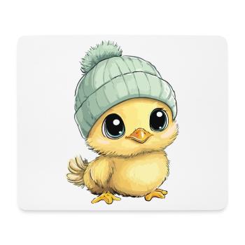 Chicken Cute Baby Kids Animal Chick Cartoon - Mouse Pad (horizontal) - white - Front