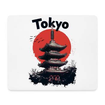 Tokyo Japan Pagoda City Skyline Sun Mountain - Mouse Pad (horizontal) - white - Front