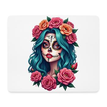 Dia de los Muertos Kopf Frau Mexiko Zucker Schädel - Mousepad (Querformat) - Weiß - Vorne
