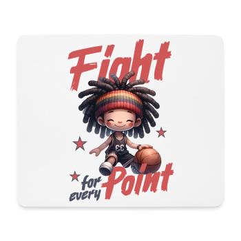 Battez-vous pour chaque point de basket-ball - Tapis de souris (format paysage) - blanc - Devant