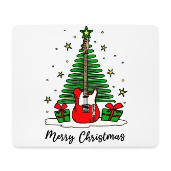 Weihnachten Musik Elektrogitarre E-Gitarre - Mousepad (Querformat) - Weiß - Vorne