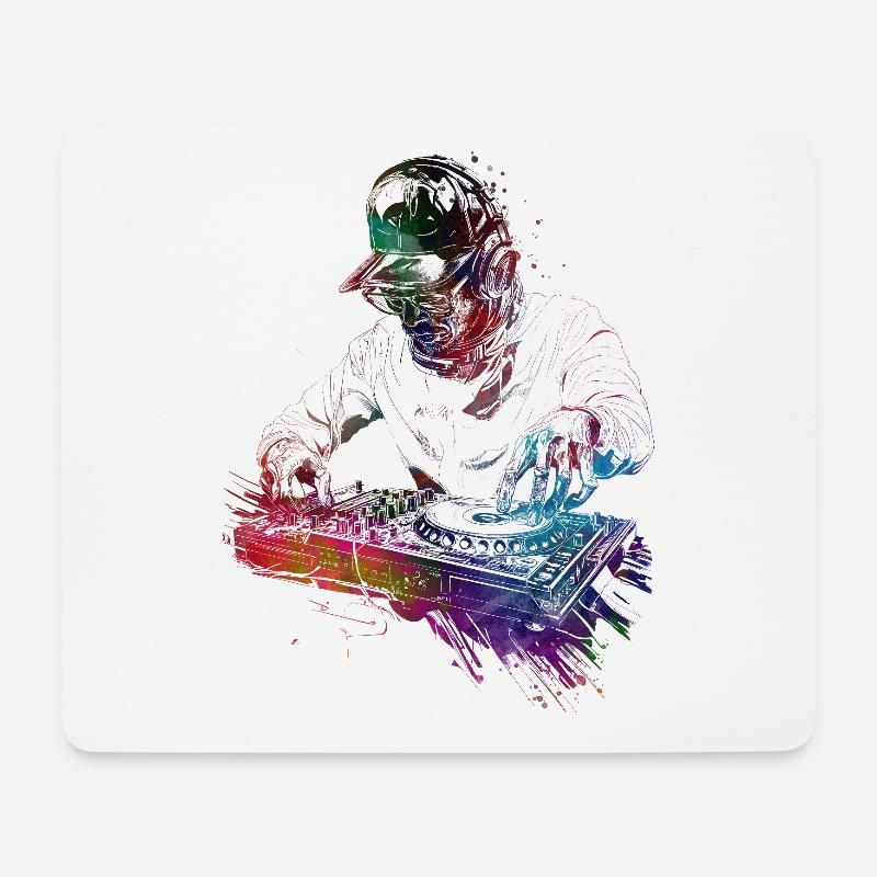 DJ music console - Mouse Pad (horizontal) - white