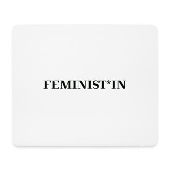 Feminst*in Geschenkidee pro gendern - Mousepad (Querformat) - Weiß - Vorne