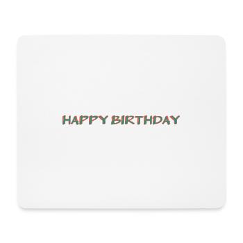JAHRESTAG. ALLES GUTE ZUM GEBURTSTAG. ALLES GUTE ZUM GEBURTSTAG. - Mousepad (Querformat) - Weiß - Vorne