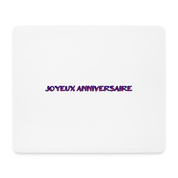 BIRTHDAY. HAPPY BIRTHDAY. HAPPY BIRTHDAY. - Mouse Pad (horizontal) - white - Front