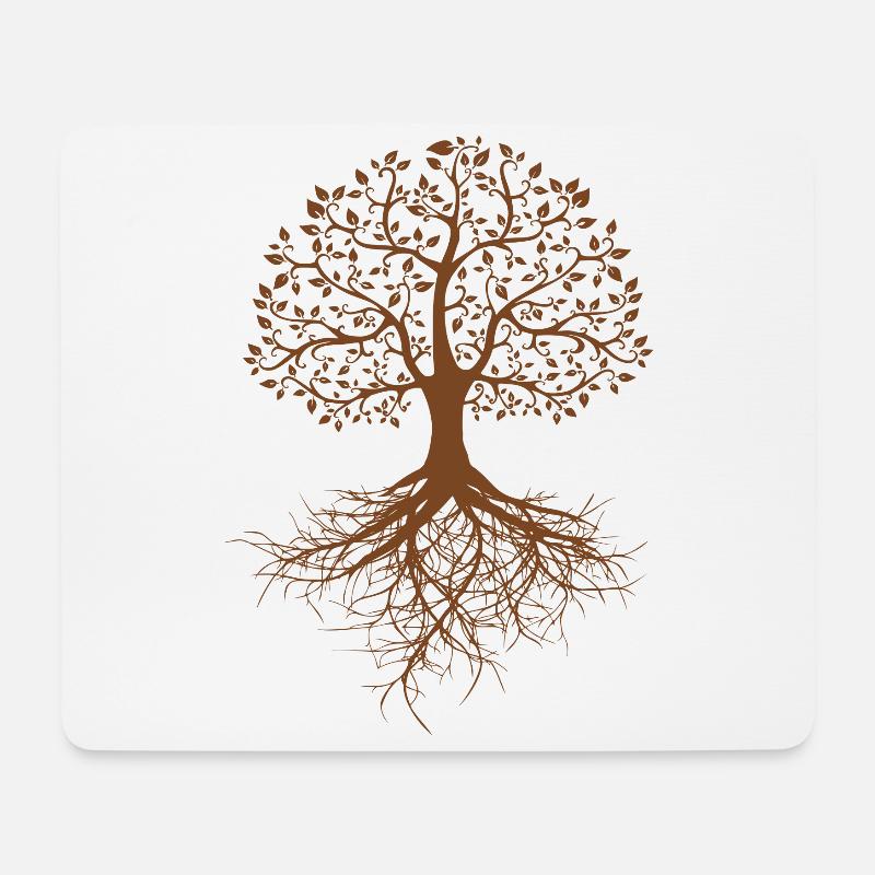 Arbre - Tapis de souris (format paysage) - blanc