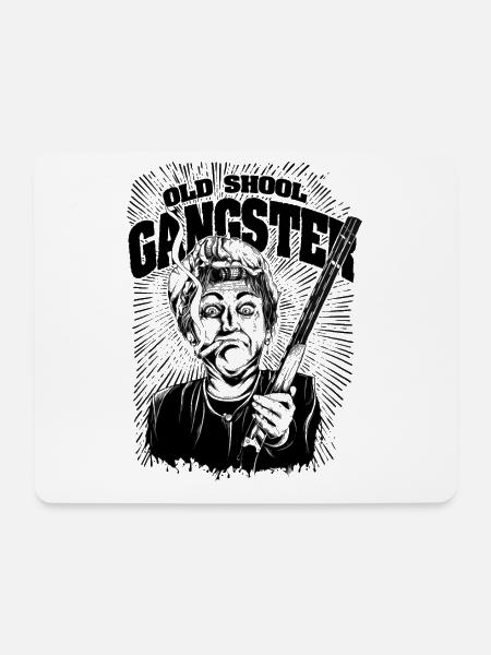 Old Shool Gangster - Mousepad (Querformat) - Weiß