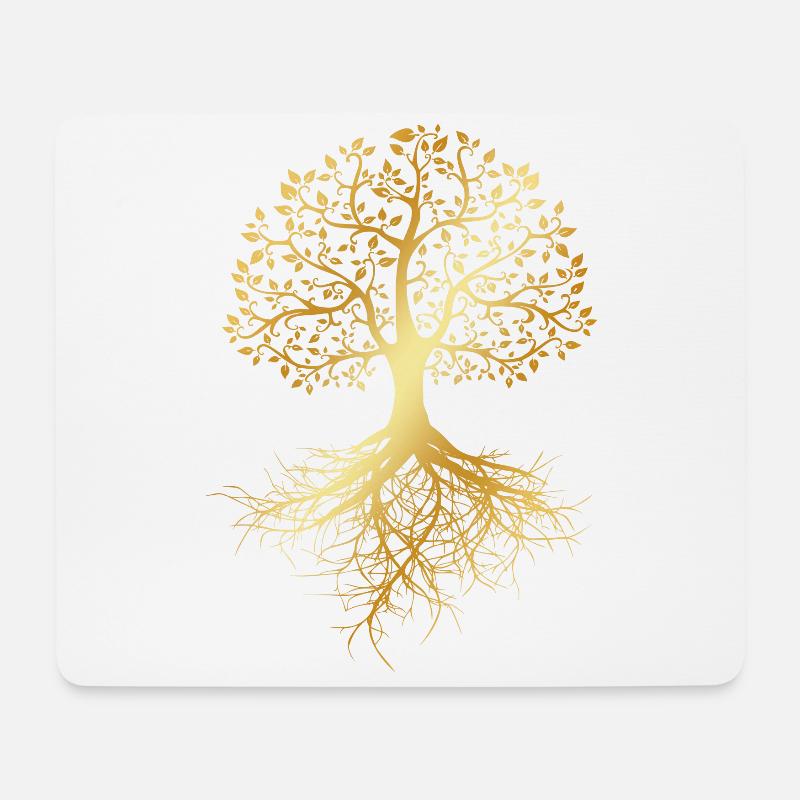Baum des Lebens - Mousepad (Querformat) - Weiß