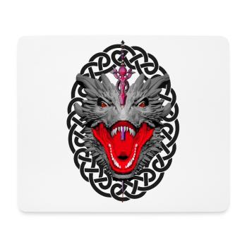 Dragon with purple sword - Mouse Pad (horizontal) - white - Front