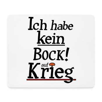 Kein Bock auf Krieg - Mousepad (Querformat) - Weiß - Vorne