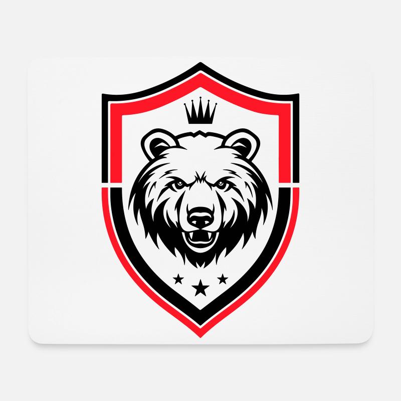 Grizzly Bär Wappen Symbol - Mousepad (Querformat) - Weiß