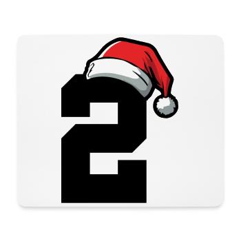 2 Zahl Weihnachten - Mousepad (Querformat) - Weiß - Vorne
