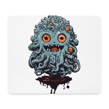 Süßes Tentakel Monster an Halloween - Mousepad (Querformat) - Weiß - Vorne