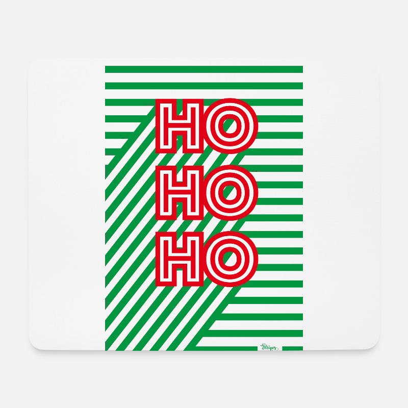 Ho Ho Ho - Plakativ - Mousepad (Querformat) - Weiß