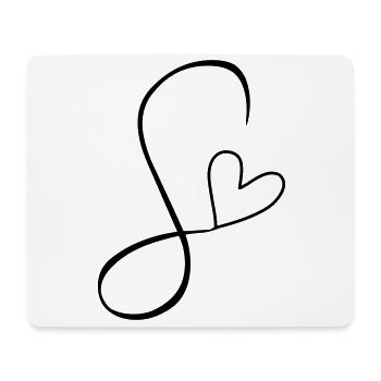 Lettre S Lettre-S Calligraphie - Tapis de souris (format paysage) - blanc - Devant