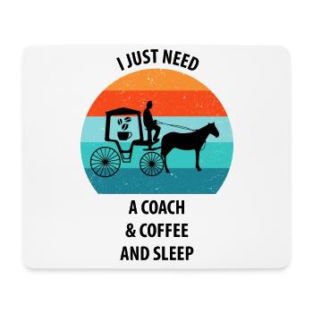 Kutscher Kutsche Pferdekutscher Kaffee - Mousepad (Querformat) - Weiß - Vorne