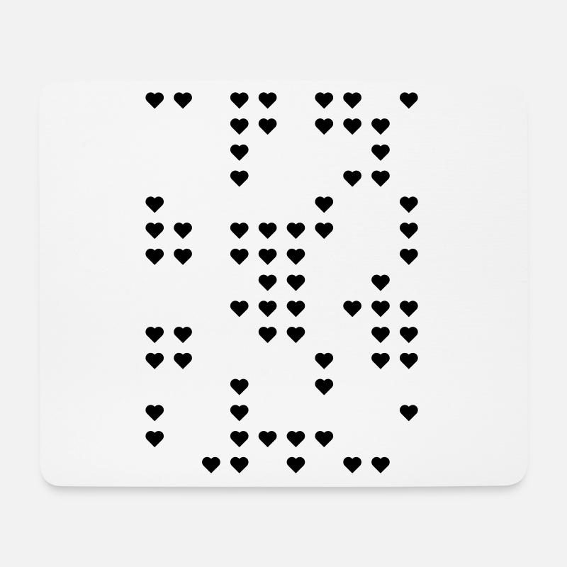 Herz Puzzle Schnee Geschenk - Mousepad (Querformat) - Weiß