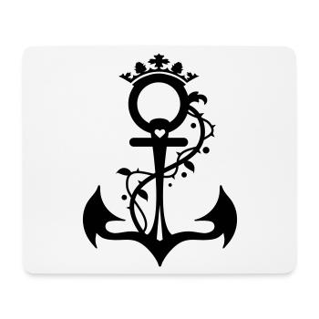 Der stilisierte Anker - Glaube Liebe Hoffnung - Mousepad (Querformat) - Weiß - Vorne
