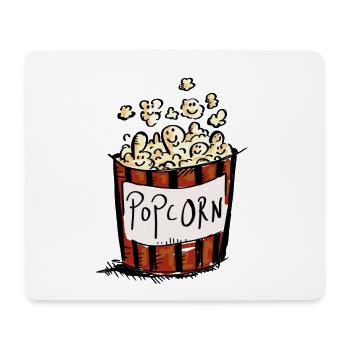 Große Popcorn Naschtüte - Süßigkeiten - Zucker - Mousepad (Querformat) - Weiß - Vorne