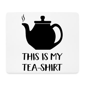 tea shirt - Tapis de souris (format paysage) - blanc - Devant