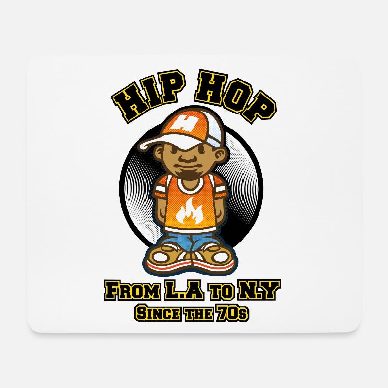 HIP HOP - Mouse Pad (horizontal) - white
