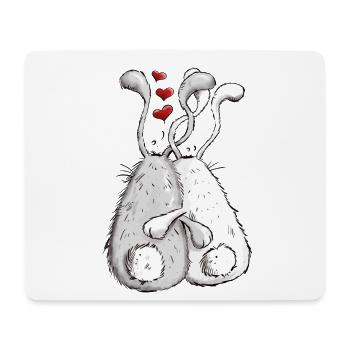 Bunnies I Love Bunny Love I Rabbit Gift - Mouse Pad (horizontal) - white - Front