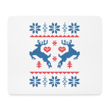 knitted christmas xmas - Mouse Pad (horizontal) - white - Front