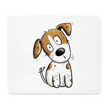 Happy Jack Russell dog cartoon - Mouse Pad (horizontal) - white - Front